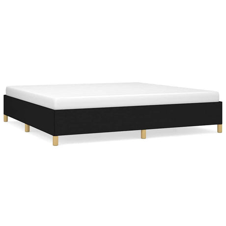 Vidaxl bedframe zonder matras stof zwart 200x200 cm