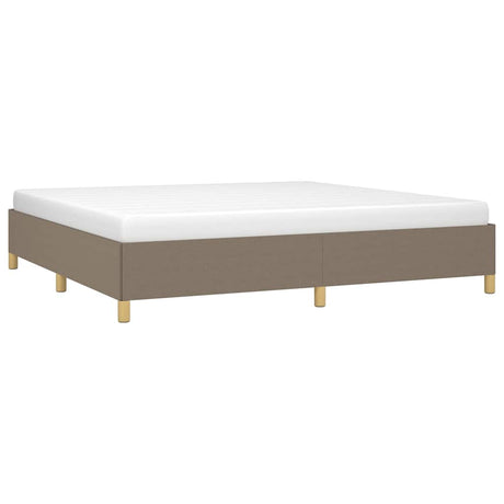 Vidaxl bedframe zonder matras stof taupe 200x200 cm