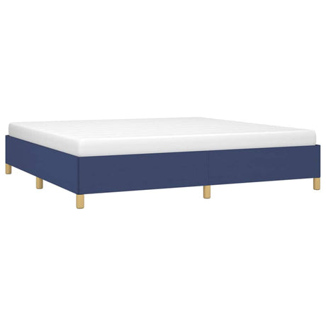 Vidaxl bedframe zonder matras stof blauw 200x200 cm
