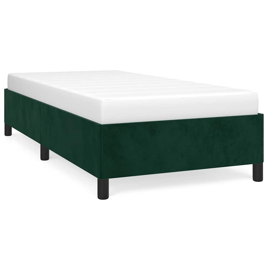 Vidaxl bedframe zonder matras 80x200 cm fluweel donkergroen