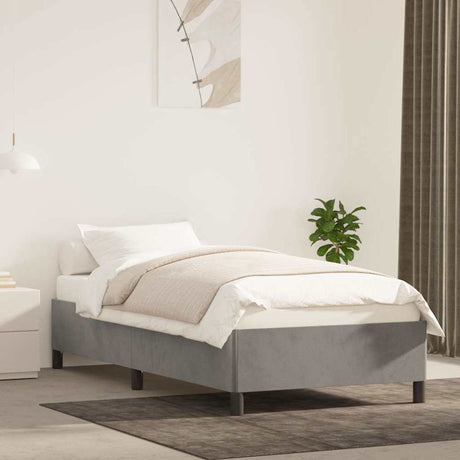Vidaxl bedframe zonder matras 100x200 cm fluweel lichtgrijs