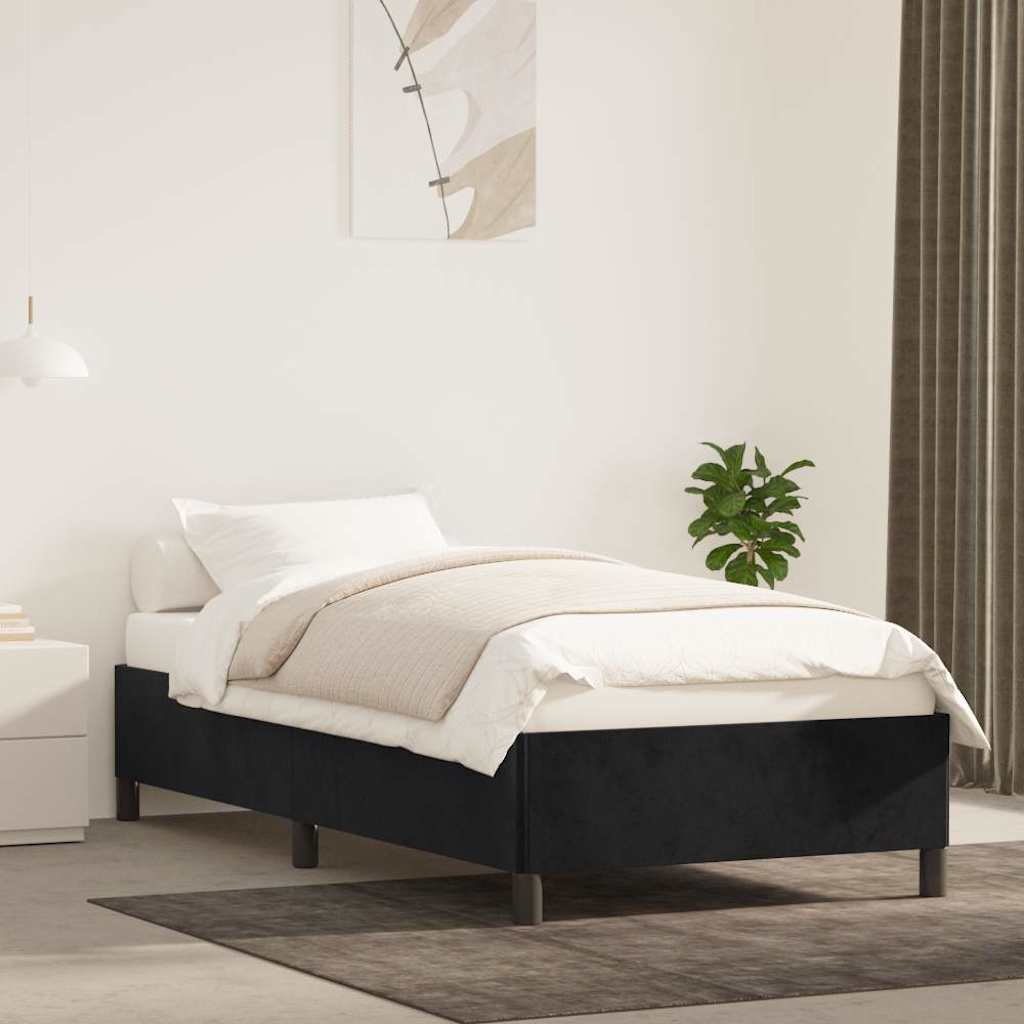 Vidaxl bedframe zonder matras 100x200 cm fluweel zwart