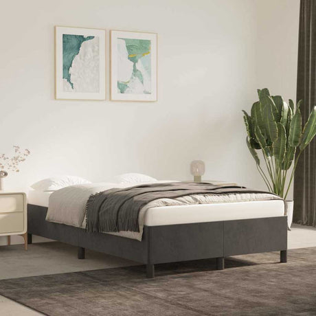 Vidaxl bedframe zonder matras 120x200 cm fluweel donkergrijs