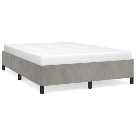 Vidaxl bedframe zonder matras 140x190 cm fluweel lichtgrijs