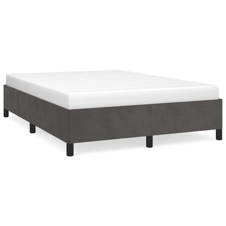 Vidaxl bedframe zonder matras 140x190 cm fluweel donkergrijs