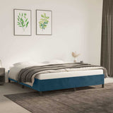 Vidaxl bedframe zonder matras 160x200 cm fluweel donkerblauw