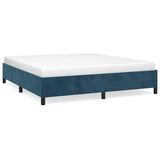 Vidaxl bedframe zonder matras 180x200 cm fluweel donkerblauw