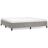 Vidaxl bedframe zonder matras 200x200 cm fluweel lichtgrijs