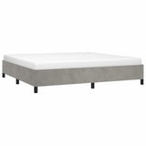 Vidaxl bedframe zonder matras 200x200 cm fluweel lichtgrijs