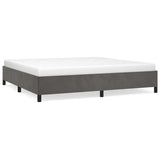 Vidaxl bedframe zonder matras 200x200 cm fluweel donkergrijs