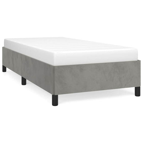 Vidaxl bedframe zonder matras lichtgrijs 100x203 cm twin xl fluweel