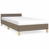 Vidaxl bedframe met hoofdeinde zonder matras 90x200 cm stof taupe