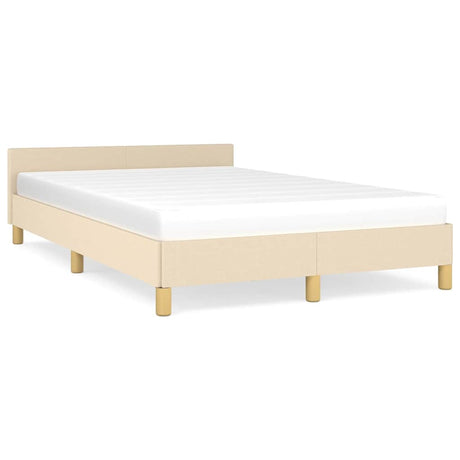 Vidaxl bedframe zonder matras 120x200 cm stof crèmekleurig
