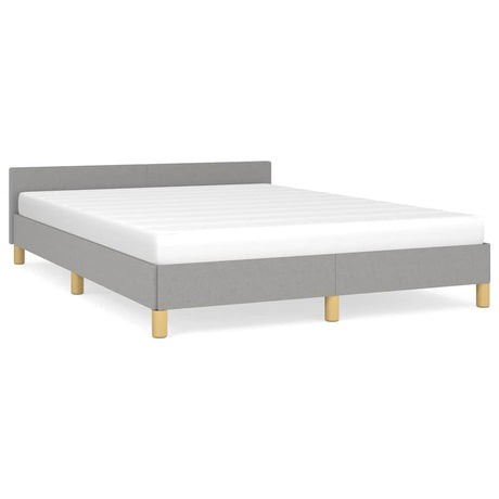 Vidaxl bedframe zonder matras stof lichtgrijs 140x200 cm