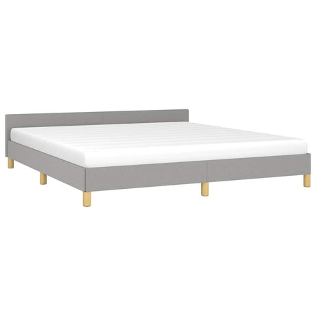 Vidaxl bedframe zonder matras stof lichtgrijs 160x200 cm