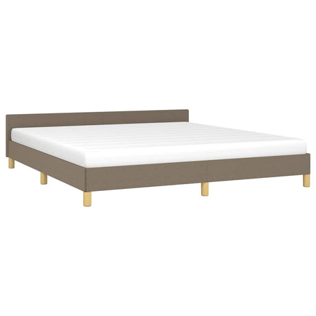 Vidaxl bedframe zonder matras stof taupe 160x200 cm