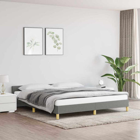 Vidaxl bedframe zonder matras stof donkergrijs 180x200 cm