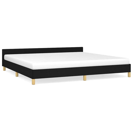 Vidaxl bedframe zonder matras stof zwart 200x200 cm