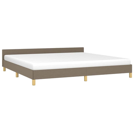 Vidaxl bedframe zonder matras stof taupe 200x200 cm