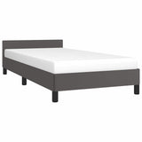 Vidaxl bedframe met hoofdeinde zonder matras 90x190 cm grijs