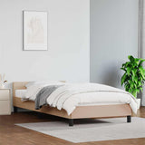 Vidaxl bedframe met hoofdeinde zonder matras cappuccino 100x200 cm