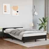 Vidaxl bedframe met hoofdeinde zonder matras 120x200 cm zwart