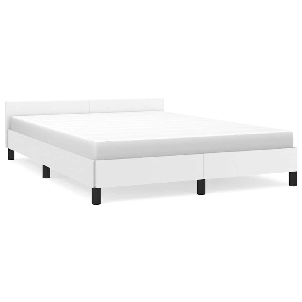 Vidaxl bedframe met hoofdeinde zonder matras 140x200 cm wit