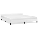 Vidaxl bedframe met hoofdeinde zonder matras 160x200 cm wit