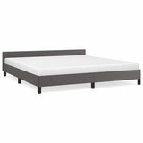 Vidaxl bedframe met hoofdeinde zonder matras 160x200 cm grijs