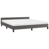 Vidaxl bedframe met hoofdeinde zonder matras 180x200 cm grijs
