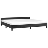 Vidaxl bedframe met hoofdeinde zonder matras 200x200 cm zwart
