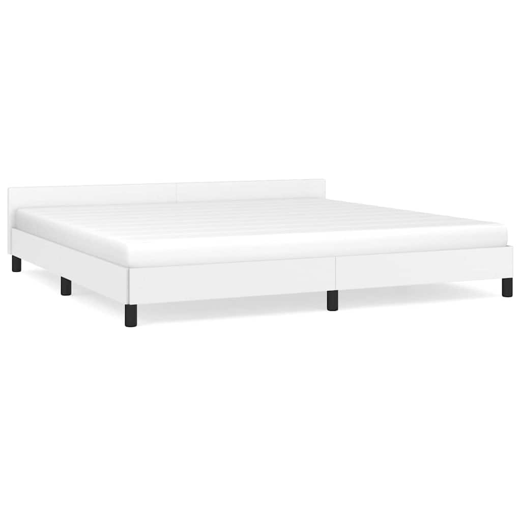 Vidaxl bedframe met hoofdeinde zonder matras 200x200 cm wit