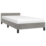 Vidaxl bedframe zonder matras 90x190 cm fluweel lichtgrijs