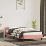 Vidaxl bedframe met hoofdeinde zonder matras 90x190 cm fluweel roze
