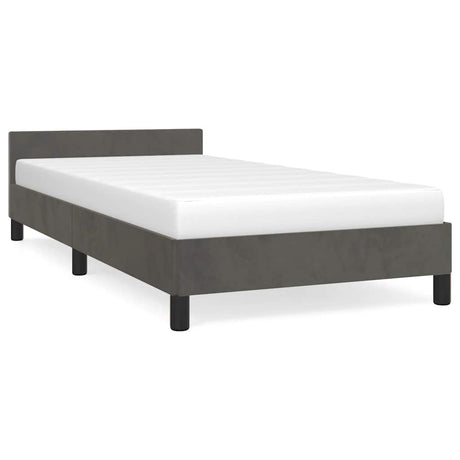 Vidaxl bedframe zonder matras 90x200 cm fluweel donkergrijs