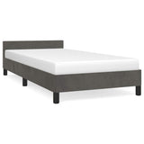 Vidaxl bedframe zonder matras 100x200 cm fluweel donkergrijs