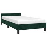 Vidaxl bedframe zonder matras 100x200 cm fluweel donkergroen