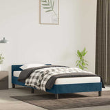 Vidaxl bedframe zonder matras 100x200 cm fluweel donkerblauw