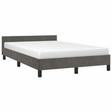 Vidaxl bedframe zonder matras 120x200 cm fluweel donkergrijs