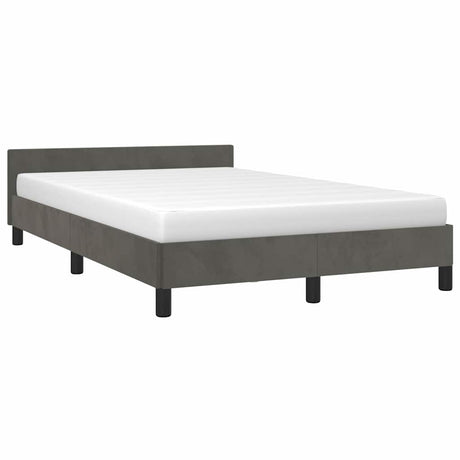 Vidaxl bedframe zonder matras 120x200 cm fluweel donkergrijs