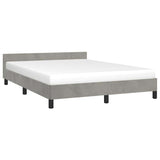 Vidaxl bedframe zonder matras 140x190 cm fluweel lichtgrijs