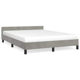 Vidaxl bedframe zonder matras 140x200 cm fluweel lichtgrijs