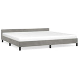 Vidaxl bedframe zonder matras 200x200 cm fluweel lichtgrijs