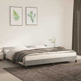 Vidaxl bedframe zonder matras 200x200 cm fluweel lichtgrijs