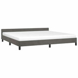 Vidaxl bedframe zonder matras 200x200 cm fluweel donkergrijs