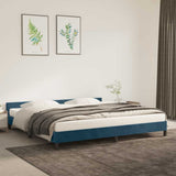 Vidaxl bedframe zonder matras 200x200 cm fluweel donkerblauw