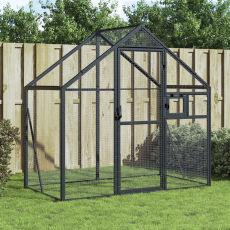 Vidaxl Aviary 179x100x185 M Aluminium Anthracite -farvet
