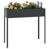Vidaxl Planter 100.5x40.5x90 cm galvaniseret stål Antracitfarve