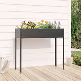 Vidaxl Planter 100.5x40.5x90 cm galvaniseret stål Antracitfarve