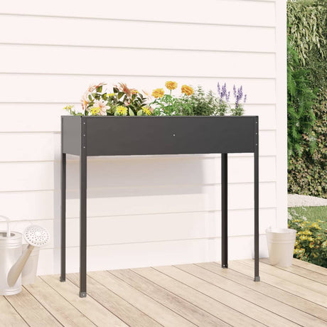 Vidaxl Planter 100.5x40.5x90 cm galvaniseret stål Antracitfarve